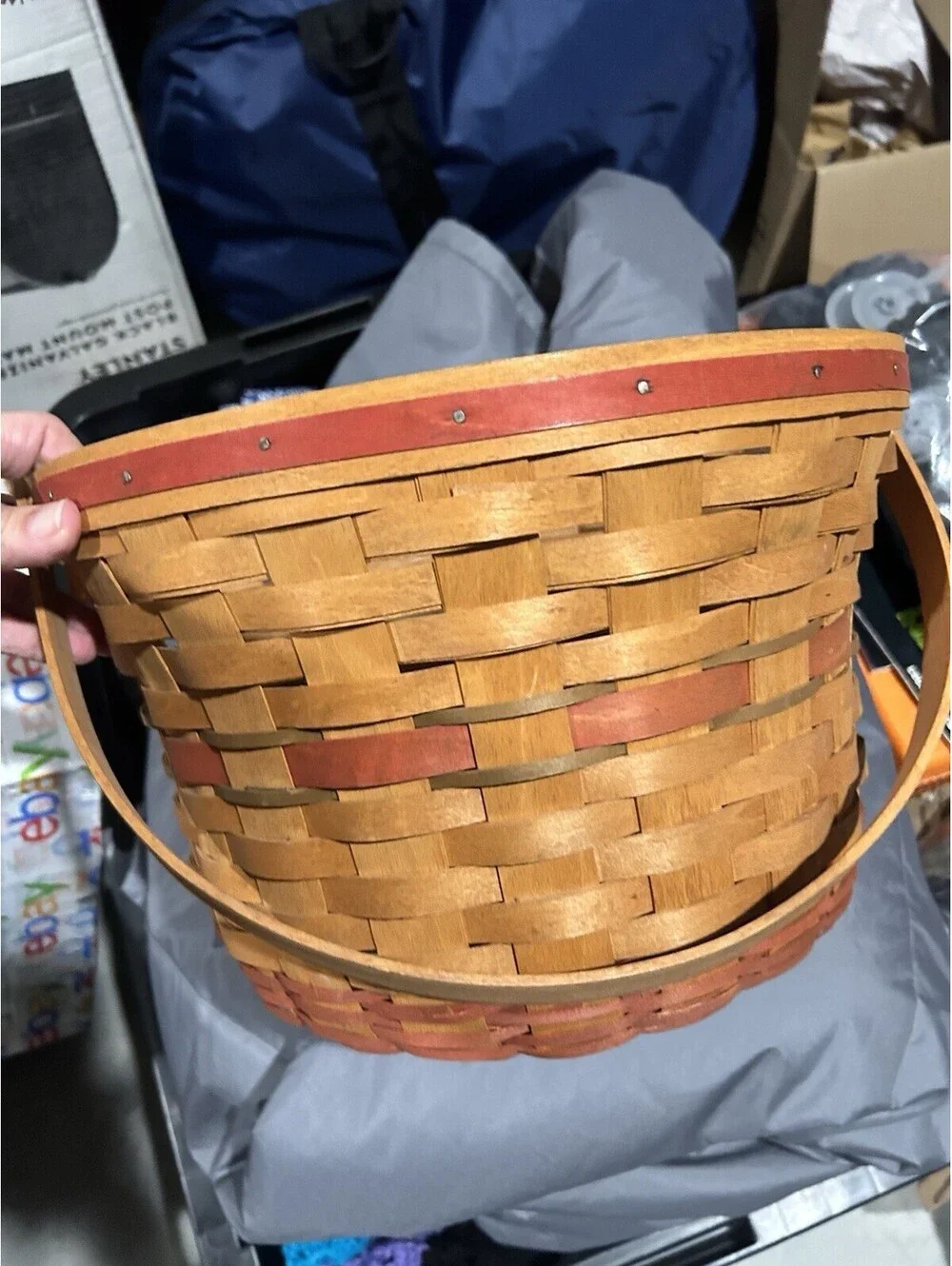 Longaberger Holiday Hostess Large Fruit Basket 1989